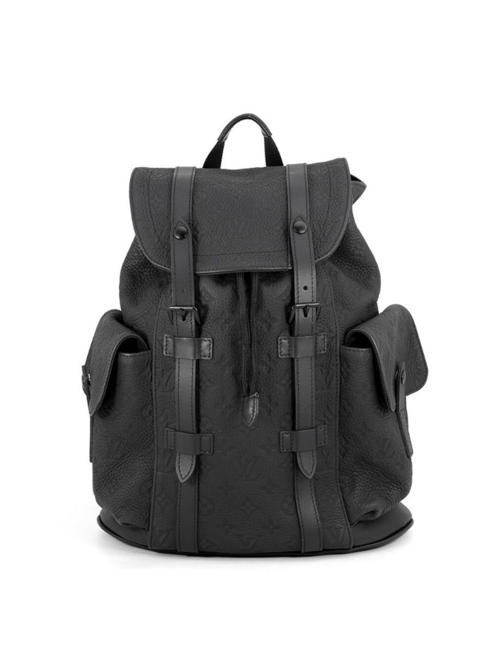 Louis Vuitton Backpack Monogram Taurillon Christopher PM Black